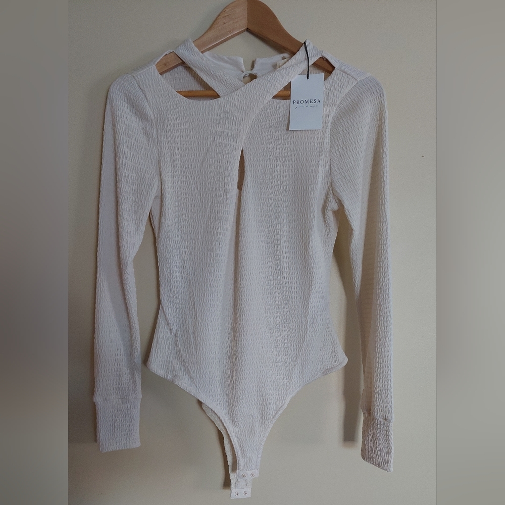 Promesa Made to Move Smocked Cutout Bodysuit